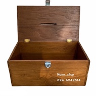 Teak Box Coin Chest Old