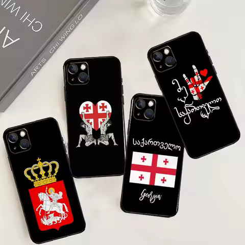 Georgia Flag Case For iPhone 15 16 11 12 13 14 Pro Max 7 8 Plus XR X XS Max 12 13 Mini Back Cover