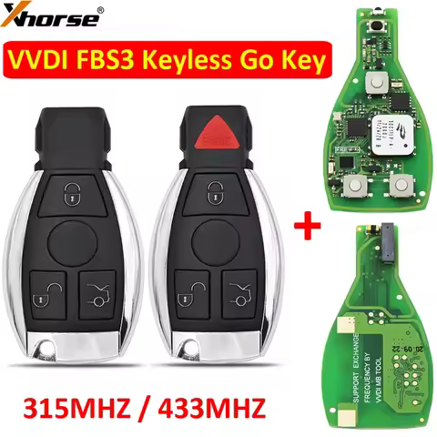 Xhorse XSBZ01EN VVDI MB Universal FBS3 Keyless Smart Key Renewable 433/315MHz For Mercedes Benz W204