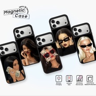 Vintage Y2K Baddie Sunglasses Girl Coquette Print Mirror Phone Case For iPhone 18 17 Air 16 13 14 15