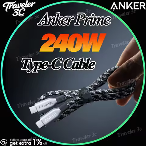 Anker Prime 240W Type-C Cable Fast Charging Cord USB IF Certified For IPhone 17 16 15 Pro Max Macboo