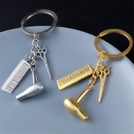 New Hairstylist Keychain Hair Salon Key Ring Hair Dryer Scissors Comb Key Chain Hairdresser Gifts Fo