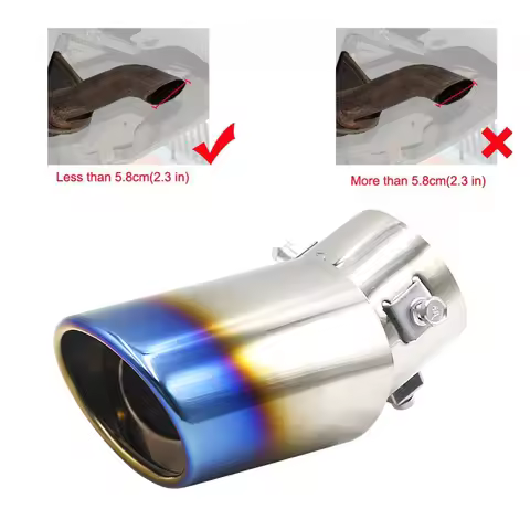 Car Exhaust Muffler Tip Round Stainless Steel Pipe for Mercedes Benz Class ML GL G GLC43 G350d E350 