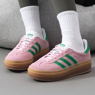 Adidas Adidas clover รองเท้าผู้หญิง 2025 ใหม่ GAZELLE BOLD รองเท้ากีฬาหนังกลับแบบคลาสสิกพื้นหนา รองเ