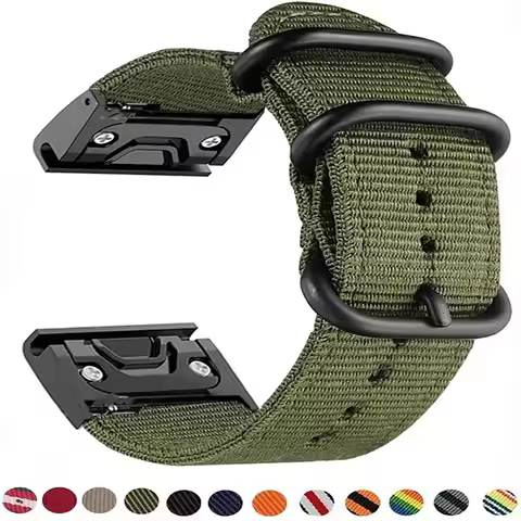 26 22mm Quickfit Strap For Garmin Fenix 7X 7 Pro Solar 6X 6 Pro 5X 5 Plus 3HR Watch Instinct 2X Mk1 