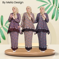 By Melia Design Batik Viral Baju Kurung Murah Cotton Moden Ironless Tak Payah Gosok Moden Traditional Terengganu Merah