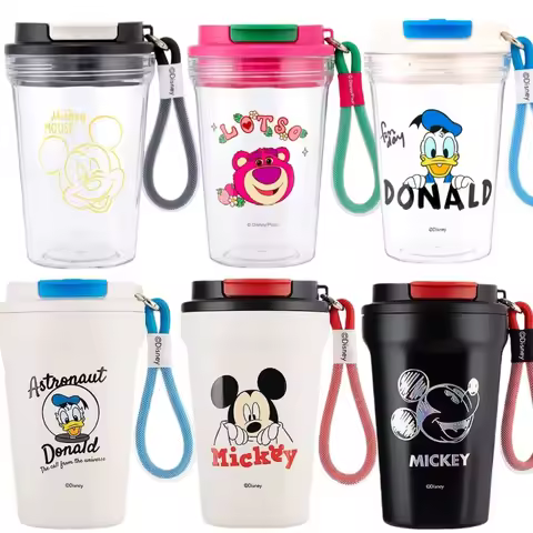 Mickey Thermos 316 Stainless Steel Kettle Donald Duck Insulated Coffee Cup Sport Pocket Cup Christma