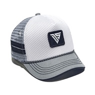 Shetastic Caps Visor Pendek Topi Trucker lidah Pendek Topi Pria Trucker Jaring White Gray