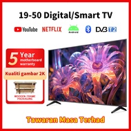 Digital TV 22 24 32 Inch LED TV DVBT2 40 43 50 55 Inch Smart TV Android 14.0 Bluetooth Netflix