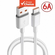 6A 66W Fast Charger Cable USB To Type C Super Charging Data Cord Quick Charger Cable For Adroid 1M C