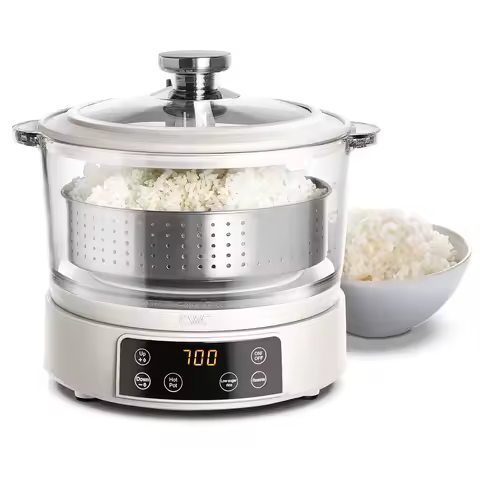 COOK WITH COLOR 3L Glass Mini Low Carb Rice Cooker – Holds 2 Cups Raw/Makes 6 Cu
