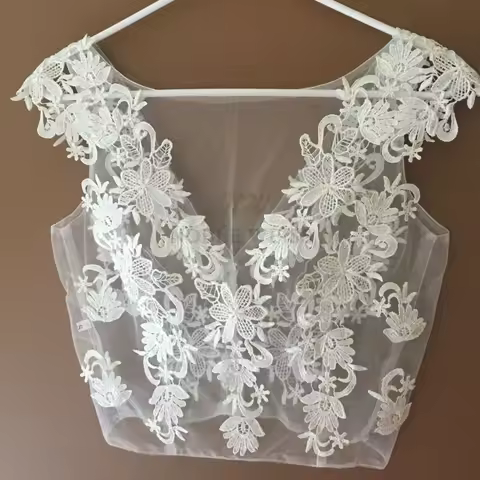 Appliques Cap Sleeve Wedding Jacket Bridal Wraps for Wedding Party Bolero Prom Bride Jacket Bolero S