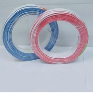 🔥 RAEDY STOCK 🔥 CABLE WIRE 2CORE PVC TWIN FLAT CABLE 23/0.14X2C PURE COPPER BLUE/WHITE AND RED/WHITE