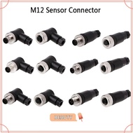 TOPBEAUTYMY M12 Sensor Connector, Male Female Socket Connector M12 Aviation Plug, Angle M12 Sensor C