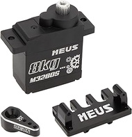 MEUS Racing Cored SCX24 Steering Servo with Mount and Servo Horn for SCX24 1/24 RC Crawler Upgrades 