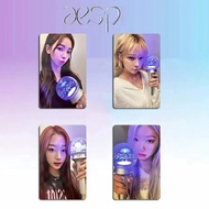 Aespa Lightstick dreamus photocards Kpop karina Giselle ningning mùa đông thẻ ảnh 4 mỗi bộ