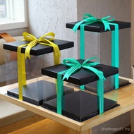 Double Layer Cake Box Layer Birthday Packaging Box Box 27cm Cake Box Inch Cake 6 Inch Transparent VT