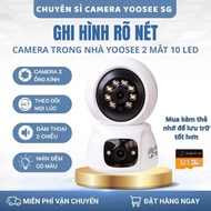 Yoosee Indoor Camera 2 Eyes 10 LEDs 16Mpx, Sharp Upgrade, Color Night Vision, 2-Way Talk,