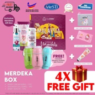 [4 FREEGIFT] YOUBABY Merdeka Box Gift Set Free Thermos Baby Cream Shower Gel Serum Bayi Krim Head To