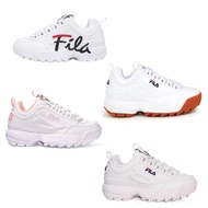 Fila Collection ฟีล่า รองเท้าผ้าใบ รองเท้าแฟชั่น รองเท้าลำลอง รองเท้าสีขาว UX Disruptor 2  Script WHT (2990) รหัส 1FM00864D-121 7.5 US = 40 EU