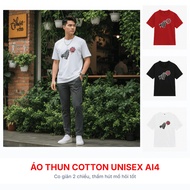 Unisex 2-Way Stretch Cotton T-shirt, Sweat Absorbent, Easy to Coordinate, All Sizes S-4XL - AI4