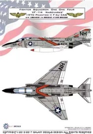 GALAXY/Galaxy G48011 F-4J Phantom II "VF-114 Finless Porpoise" 1970 Water Sticker