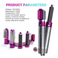 5 IN 1 HAIR STYLING COMPLETE SET hair curler hair dryer hair straightener straight