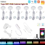 Wifi tuya smart life APP remote control RGB LED Under Cabinet Light Dimmer Kitchen Counter Furniture Kit For Alexa Google Home