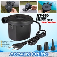 HT-196 PORTABLE AC ELECTRIC AIR INFLATION PUMP INFLATE DEFLATE FOR POOL BED MATTRESS