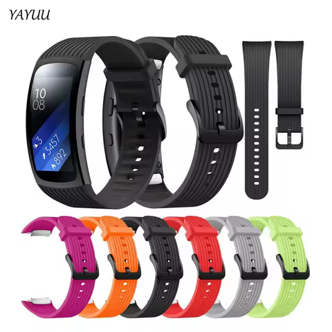 YAYUU Silicone Strap For Samsung Gear Fit 2 Pro Replacement Band With Metal Buckle Wristband For Sam