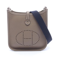 【二手】愛馬仕 HERMES Evelyne TPM 單肩背包 Etoupe 皮革 Evelyne Amazon TPM Etoupe 女士二手 A