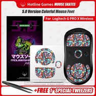 Hotline Games 5.0 Colorful Mouse Feet Skates for Logitech G PRO X Superlight Wireless GPW Gaming Mouse Feet Replacement