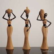Wine Cabinet Entrance Character Crafts Girl Africa Decoration Living Room TV Cabinet Retro Style Mod