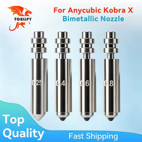 Kobra X Bimetallic Nozzle For Anycubic Hotend Print Head Assembly 0.25/0.4/0.6/0.8mm Resist 300°C Ho