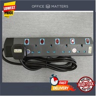 [Office Matters] [SIRIM] Extention Trailing Socket Neon Plug [2000Watt] 2 Metres / 5 Metres