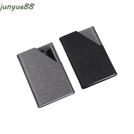 JUNYUE Business Card Holder Magnetic Women Men Display Stander Stainless Steel Fashion Metal Cards S