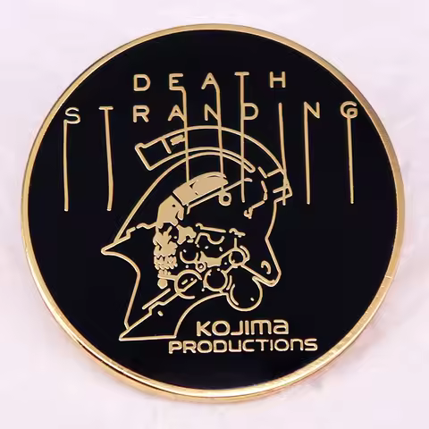 Kojima Productions Death Stranding Enamel Pin Skull Logo Brooch Game Badges Backpack Collar Hat Pins