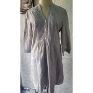 Code 0652 Striped Short Dress Gray E-S-P-A-D-A Brand Size L Chest 38