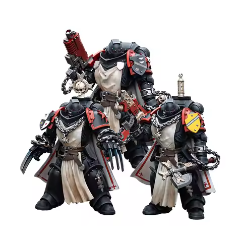 JOYTOY Warhammer 40k 1/18 Action Figures Black Templars Primaris Sword Brethren Alberic Granbertus