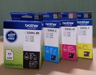 Brother LC-539XL BK /LC-535XL C M Y ชุดสี 4 สี ครบ ของแท้ประกันศูนย์+ของใหม่ ใช้กับพริ้นเตอร์ Broth