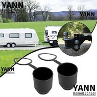 YANN 2Pcs/Set Trailer Hitch Ball Cover, Hitch Cover Black Tow Bar Ball Cover, Durable Plastic Tow Ba