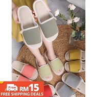 JF1 URBANTA Soft Linen Slipper Home Slipper House Slipper Soft Slipper Indoor Slipper Woman Slipper 