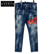 Dsquared2 S79LA0040 2022 靛藍色 ICON 滑板牛仔褲 復古水洗 Crash & Paint 牛仔褲 44 號 [二手]