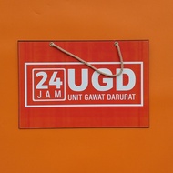 Poster Gantung - Hard Poster - Poster UGD 24 Jam - Unit Gawat Darurat - Tulisan UGD - Poster UGD
