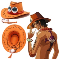 One Piece Portgas D Ace Hat Hat Anime Character Ace Cosplay Hat Cowboy Hat