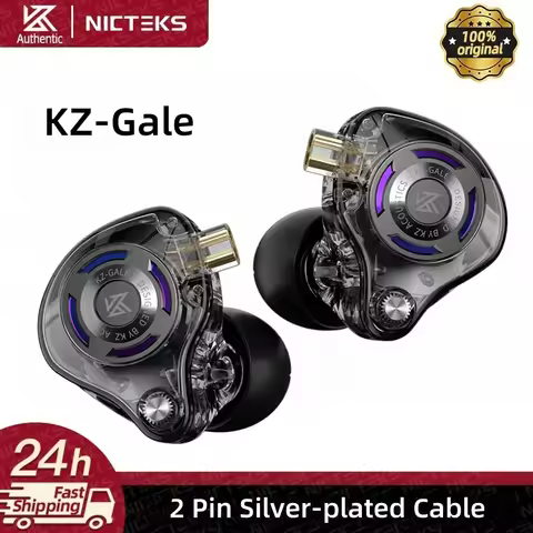 KZ Gale Wired HiFi Earphone IEM In Ear Earbuds 2MICS Superlinear Dynamic Drive Music Monitor Headset