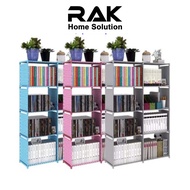 RAK Korean Rak Buku DIY 5 Tingkat Dengan 8 Lajur