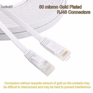 CAT6 Ethernet Cable White Flat RJ45 LAN CORER 1M/2M/3M/5M/8M สำหรับแล็ปท็อปเราเตอร์คอมพิวเตอร์
