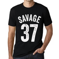 Savage Mens 37 Gift Graphic Design 37 Years Birthday Tops Casual Streetwear T-Shirt