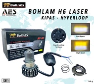 Lampu Led Laser Dual Socket H6 H4 Hyperloop AC DC BULLAES